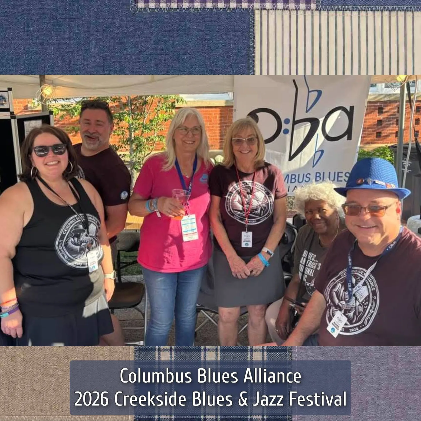 Columbus Blues Alliance volunteer team at the 2026 Creekside Blues & Jazz Festival